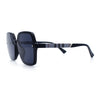 Womens 90s Rectangle Butterfly Designer Style Plastic Fashion Sunglasses