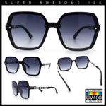 Womens 90s Rectangle Butterfly Designer Style Plastic Fashion Sunglasses