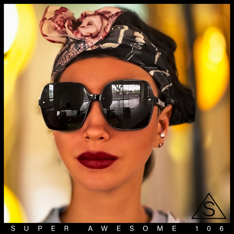 Womens 90s Rectangle Butterfly Designer Style Plastic Fashion Sunglasses