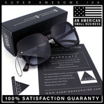 Womens 90s Rectangle Butterfly Designer Style Plastic Fashion Sunglasses