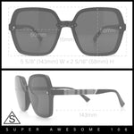 Womens 90s Rectangle Butterfly Designer Style Plastic Fashion Sunglasses
