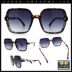 Womens 90s Rectangle Butterfly Designer Style Plastic Fashion Sunglasses