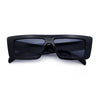 Womens 80s Mod Square Cat Eye Narrow Rectangle Thick Plastic Sunglasses