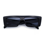 Womens 80s Mod Square Cat Eye Narrow Rectangle Thick Plastic Sunglasses