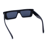 Womens 80s Mod Square Cat Eye Narrow Rectangle Thick Plastic Sunglasses