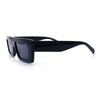 Womens 80s Mod Square Cat Eye Narrow Rectangle Thick Plastic Sunglasses
