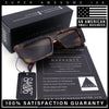 Womens 80s Mod Square Cat Eye Narrow Rectangle Thick Plastic Sunglasses
