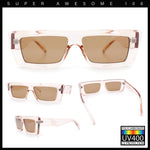 Womens 80s Mod Square Cat Eye Narrow Rectangle Thick Plastic Sunglasses
