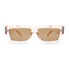 Womens 80s Mod Square Cat Eye Narrow Rectangle Thick Plastic Sunglasses