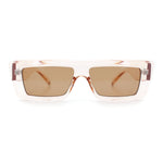 Womens 80s Mod Square Cat Eye Narrow Rectangle Thick Plastic Sunglasses