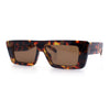 Womens 80s Mod Square Cat Eye Narrow Rectangle Thick Plastic Sunglasses