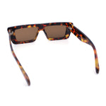 Womens 80s Mod Square Cat Eye Narrow Rectangle Thick Plastic Sunglasses