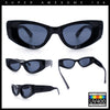 Womens Classy Mod Thick Plastic Triangular Cat Eye Rectangle Sunglasses