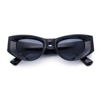 Womens Classy Mod Thick Plastic Triangular Cat Eye Rectangle Sunglasses