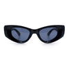Womens Classy Mod Thick Plastic Triangular Cat Eye Rectangle Sunglasses