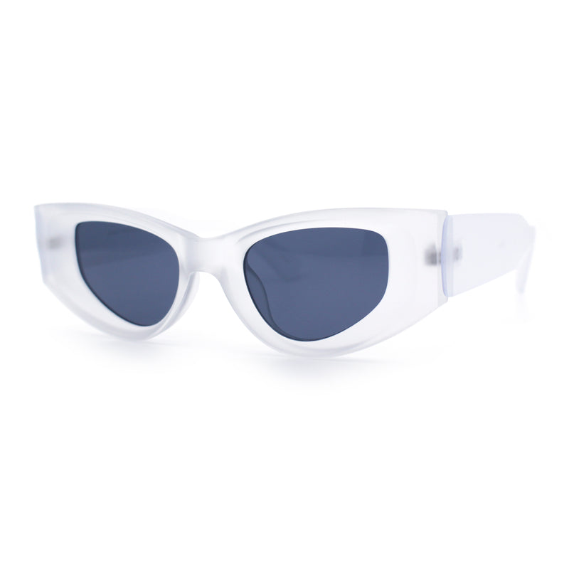 Womens Classy Mod Thick Plastic Triangular Cat Eye Rectangle Sunglasses