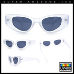 Womens Classy Mod Thick Plastic Triangular Cat Eye Rectangle Sunglasses