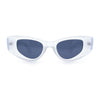 Womens Classy Mod Thick Plastic Triangular Cat Eye Rectangle Sunglasses