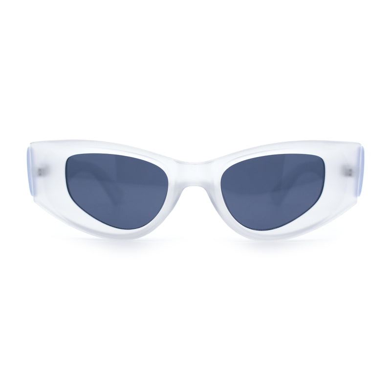 Womens Classy Mod Thick Plastic Triangular Cat Eye Rectangle Sunglasses