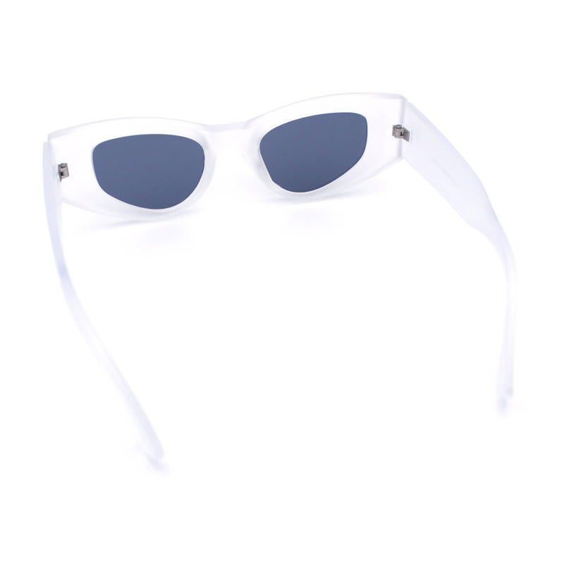 Womens Classy Mod Thick Plastic Triangular Cat Eye Rectangle Sunglasses