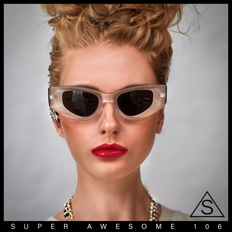 Womens Classy Mod Thick Plastic Triangular Cat Eye Rectangle Sunglasses