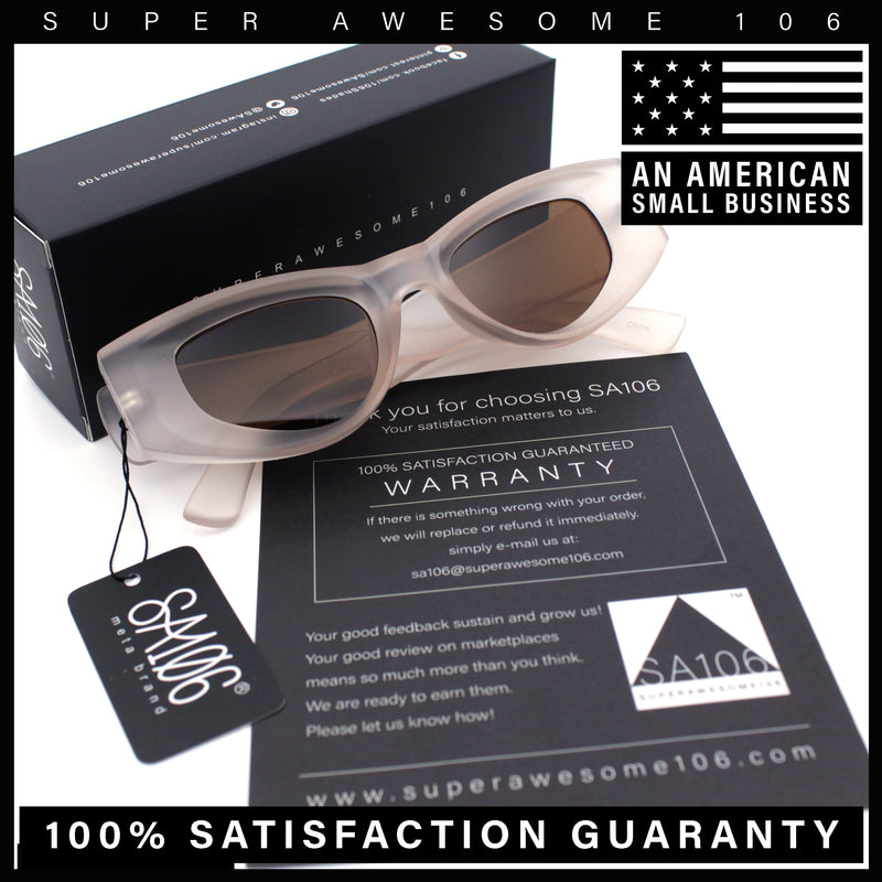 Womens Classy Mod Thick Plastic Triangular Cat Eye Rectangle Sunglasses