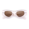 Womens Classy Mod Thick Plastic Triangular Cat Eye Rectangle Sunglasses