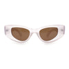 Womens Classy Mod Thick Plastic Triangular Cat Eye Rectangle Sunglasses