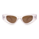 Womens Classy Mod Thick Plastic Triangular Cat Eye Rectangle Sunglasses