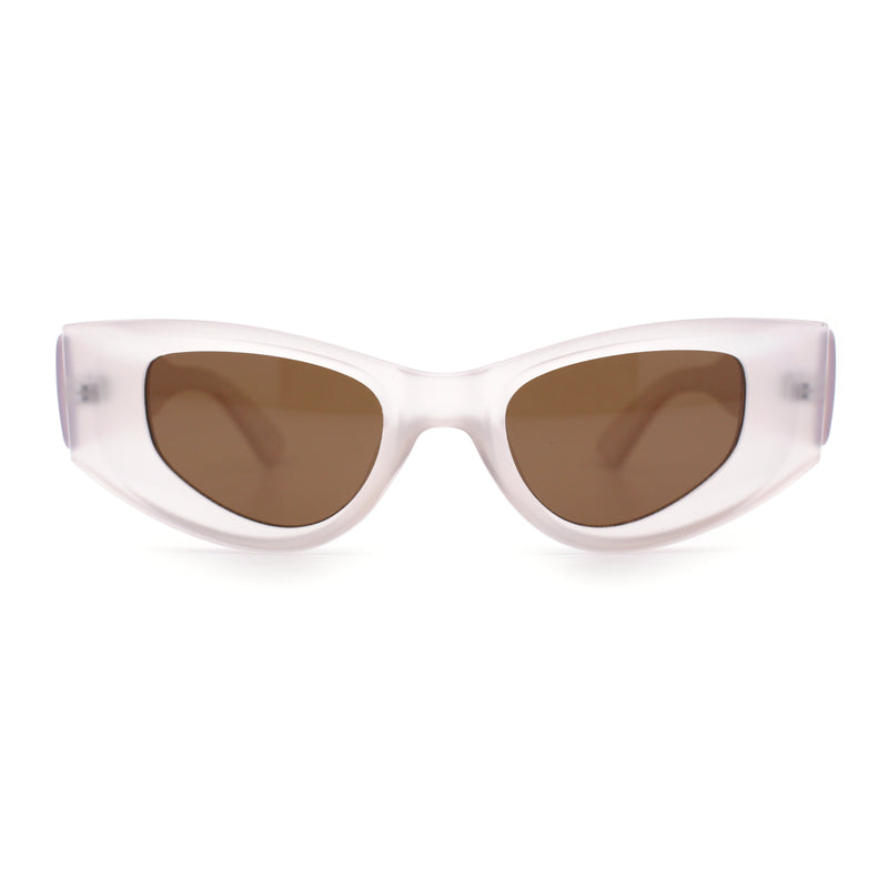 Womens Classy Mod Thick Plastic Triangular Cat Eye Rectangle Sunglasses