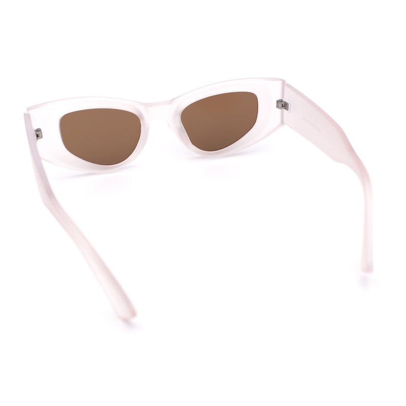 Womens Classy Mod Thick Plastic Triangular Cat Eye Rectangle Sunglasses