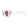 Womens Classy Mod Thick Plastic Triangular Cat Eye Rectangle Sunglasses