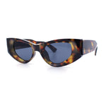 Womens Classy Mod Thick Plastic Triangular Cat Eye Rectangle Sunglasses