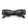 Womens Classy Mod Thick Plastic Triangular Cat Eye Rectangle Sunglasses