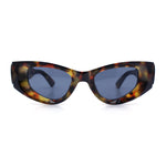 Womens Classy Mod Thick Plastic Triangular Cat Eye Rectangle Sunglasses