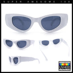 Womens Classy Mod Thick Plastic Triangular Cat Eye Rectangle Sunglasses
