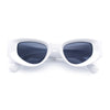 Womens Classy Mod Thick Plastic Triangular Cat Eye Rectangle Sunglasses