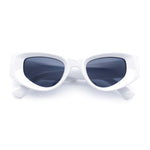 Womens Classy Mod Thick Plastic Triangular Cat Eye Rectangle Sunglasses
