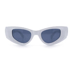Womens Classy Mod Thick Plastic Triangular Cat Eye Rectangle Sunglasses
