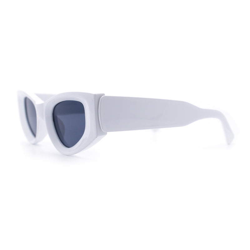 Womens Classy Mod Thick Plastic Triangular Cat Eye Rectangle Sunglasses