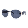 Womens Classic Luxury Diva Rimless Designer Oval Fashion Sunglasses