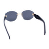 Womens Classic Luxury Diva Rimless Designer Oval Fashion Sunglasses