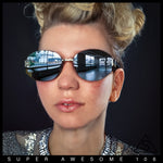 Womens Classic Luxury Diva Rimless Designer Oval Fashion Sunglasses