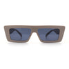 Womens Minimal Rectangle Cat Eye Retro Thick Plastic Urban Sunglasses