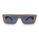 Womens Minimal Rectangle Cat Eye Retro Thick Plastic Urban Sunglasses