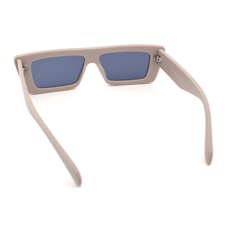 Womens Minimal Rectangle Cat Eye Retro Thick Plastic Urban Sunglasses
