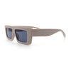 Womens Minimal Rectangle Cat Eye Retro Thick Plastic Urban Sunglasses