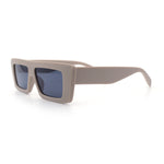 Womens Minimal Rectangle Cat Eye Retro Thick Plastic Urban Sunglasses