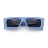 Womens Minimal Rectangle Cat Eye Retro Thick Plastic Urban Sunglasses