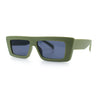 Womens Minimal Rectangle Cat Eye Retro Thick Plastic Urban Sunglasses